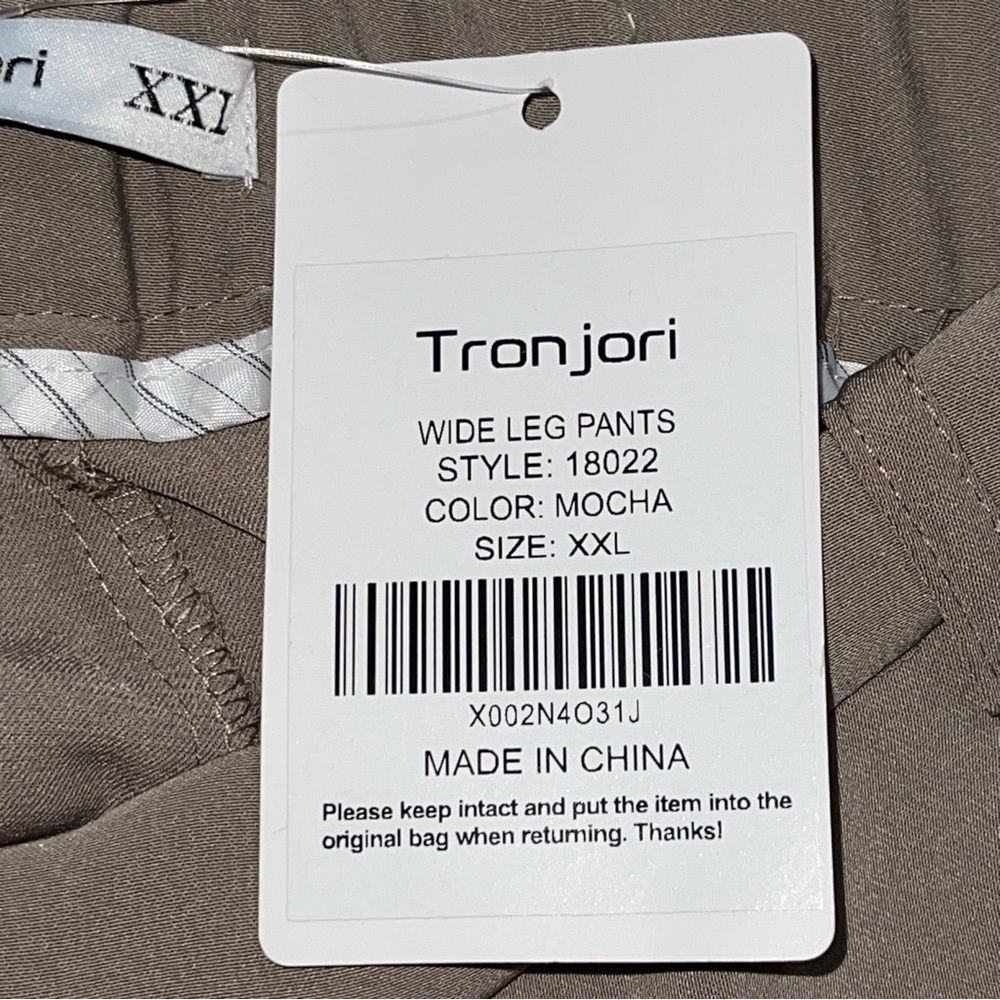 Chic Wide-Leg Women's Pants in Mocha - Picture 10 of 12